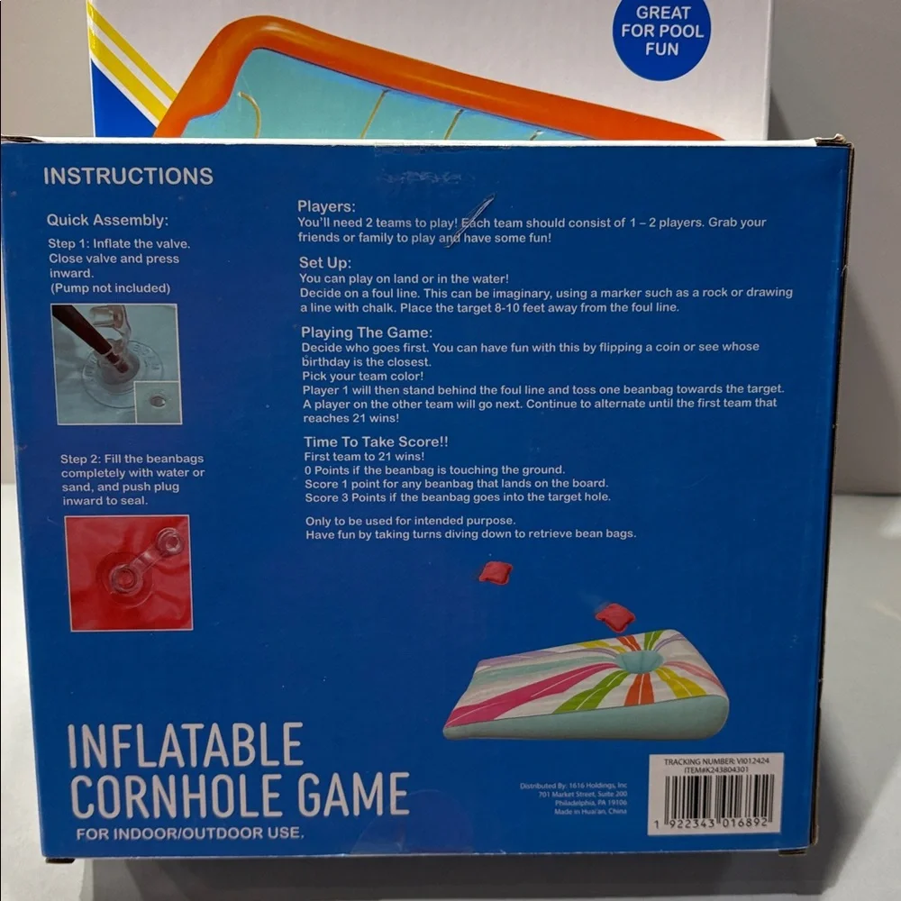 floating pool Toys Inflatable table Hockey and Cornhole Game Set outdoor fun